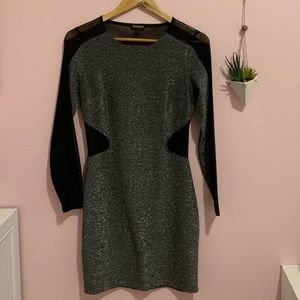 EXPRESS sparkly and sheer back dress. Used once!